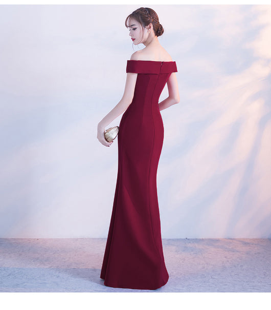 Vestido de Fiesta Elegante con Hombros Descubiertos y Falda Sirena - Image 29