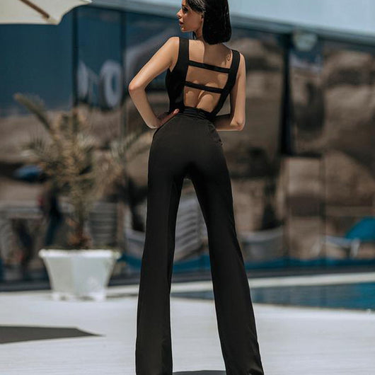 Jumpsuit Ajustado Europeo con Cintura Realzada - Image 9