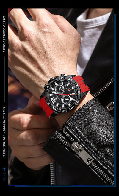 Reloj de Pulsera Multifuncional para Hombre con Banda de Silicona - Image 12