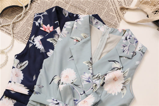 Jumpsuit Estampado Culottes Cintura Irregular Escote V - Image 14