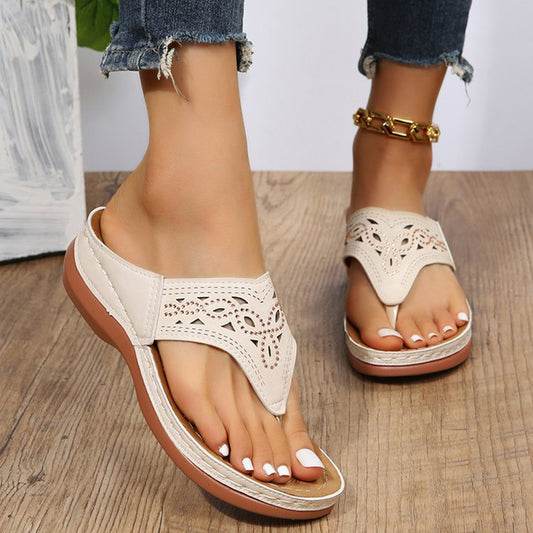 Sandalias Cuña con Clip Toe - Chanclas Verano para Mujer Zapatos de Playa - Image 2