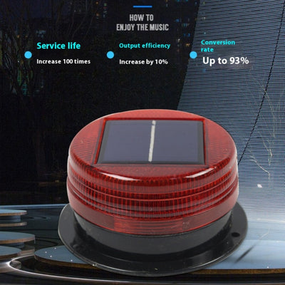 Luz de Advertencia Solar Magnética Roja y Azul para Techos
