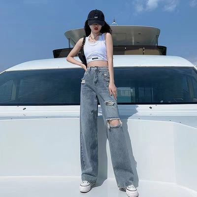 Jeans Rotos de Cintura Alta para Mujer - Image 10
