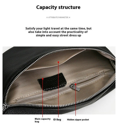 Bolso Crossbody de Cuero Genuino para Mujer - Bolsa de Cintura Elegante y Versátil - Image 11