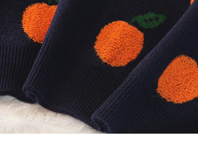 Suéter Suelto para Mujer con Estampado de Frutas Jacquard - Image 10