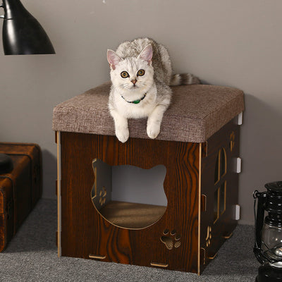 Cama Multifuncional para Gatos Adultos con Rascador Integrado y Nido Desmontable - Image 3