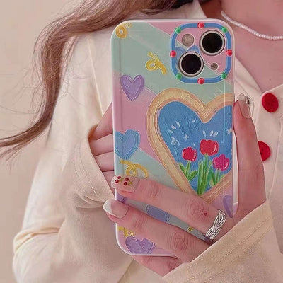 Funda para Celular con Diseño de Tulipanes Arcoíris - Image 2