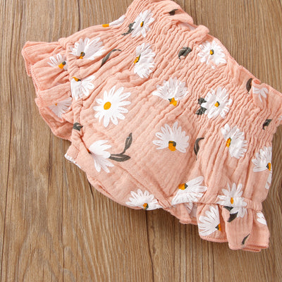 Conjunto de Dos Piezas Niña con Pantalón Suspender Estampado Floral - Image 10