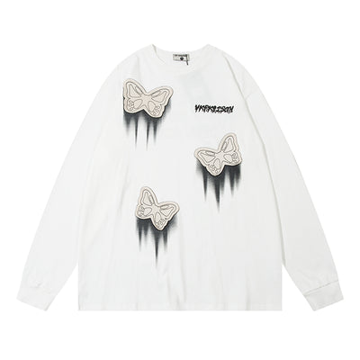 Camiseta de Algodón para Hombre con Parche Decorativo de Mariposa - Image 9