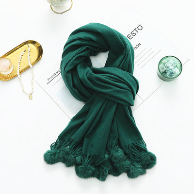 Capa Elegante para Mujer con Pompones - Mezcla de Cachemira y Lana - Image 19