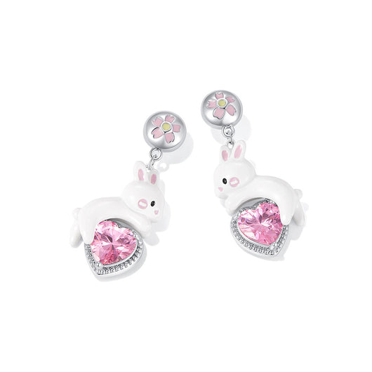Aretes Corazón Conejo Serie Flor de Cerezo - Image 10