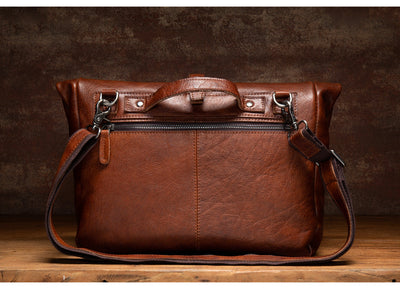 Bolso de Hombro Vintage en Cuero Curtido Vegetal Pulido - Image 14