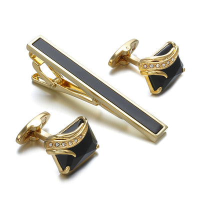 Juego de Gemelos y Pasador de Corbata Dorado Premium para Caballero - Image 11