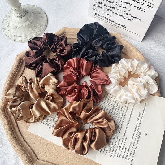 Banda Elástica para Cabello Coreana Dongdaemun - Diseño Minimalista Colores Sólidos
