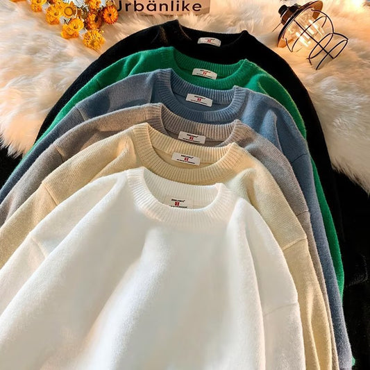 Suéter Holgado de Cuello Redondo para Hombre - Colección Primavera Otoño