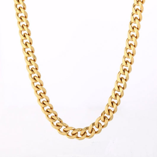 Cadena de Acero Inoxidable Hexagonal Pulida Estilo Hip-Hop para Hombre - Image 5