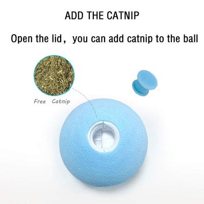 Pink pet gravity voice ball with a pull tab, packaged in a pink box with a cartoon bird design and musical notes. Includes a small bag of catnip. - Image 10