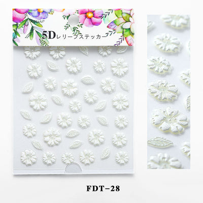 Calcomanías de Uñas con Relieve Serie Flores - Image 10