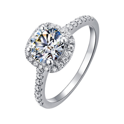 Anillo de Diamante Moissanita de 1 Quilate para Mujer - Diseño Princesa y Redondo Luxury - Image 6