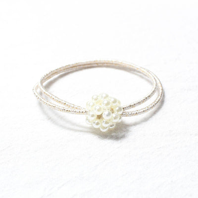 Anillo para el Cabello Perla Hueca Tejida - Image 4