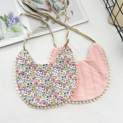 Babero Reversible Doble Cara con Encaje para Recién Nacido - Image 16