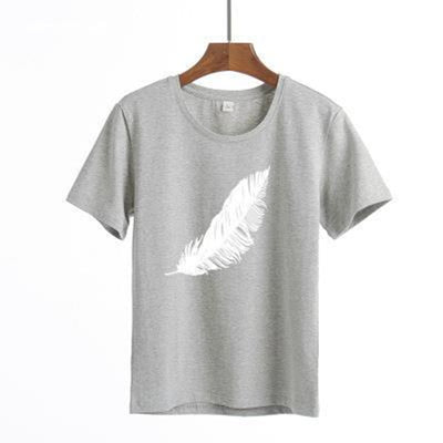 Camiseta Suelta Estilo Europeo Cuello Redondo Manga Corta - Image 6
