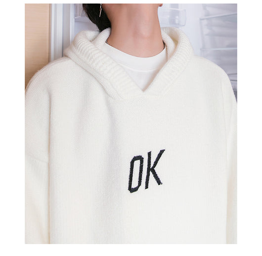 Sudadera con Capucha y Bordado de Letras para Hombre - Corte Holgado - Image 6