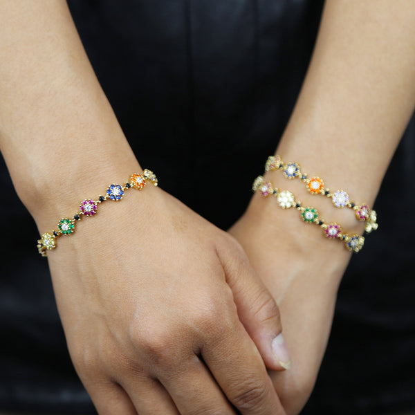 Pulsera de Circonia Floral para Mujer - Joyería Minimalista Elegante