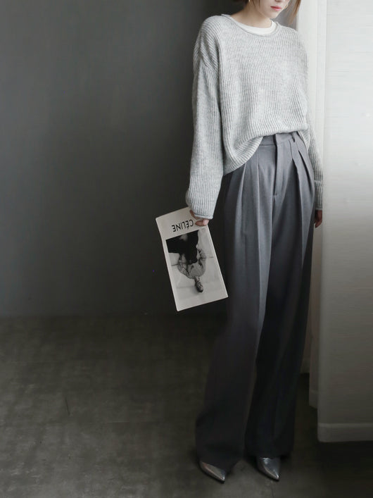 Pantalones de Talle Alto Mujer Pierna Ancha Recta Elegantes - Image 19