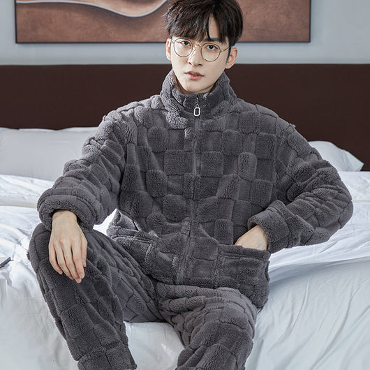 Pijama Hombre Franela Jacquard Forrado Térmico Cómodo - Image 12