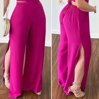 Pantalón de Talle Alto con Envolvente y Cierre en Pecho - Image 8