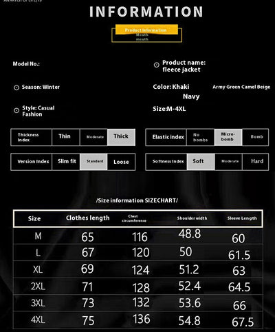 Chaqueta Cargo Cálida con Forro Polar para Hombre - Image 2