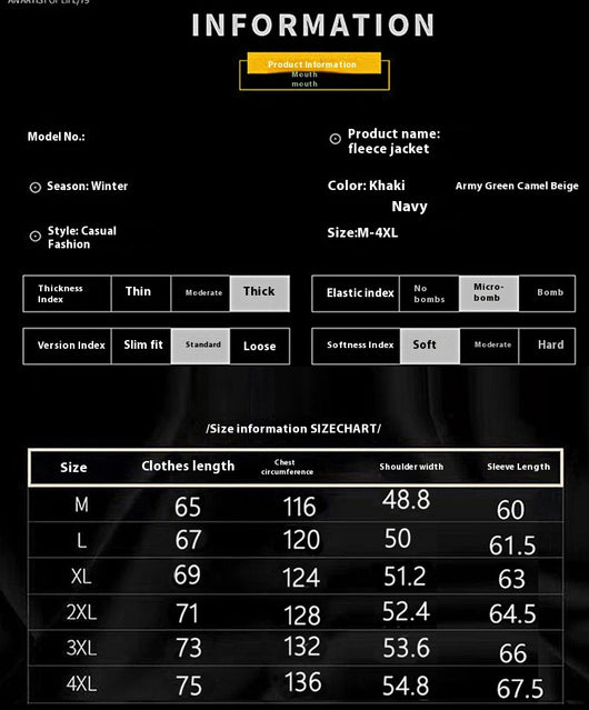 Chaqueta Cargo Cálida con Forro Polar para Hombre - Image 2