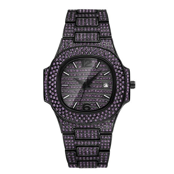 Reloj Hip Hop para Hombre con Diamantes Completos - Diseño Exclusivo