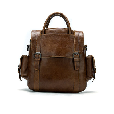 Mochila Retro de Cuero Multifuncional para Mujer - Image 14