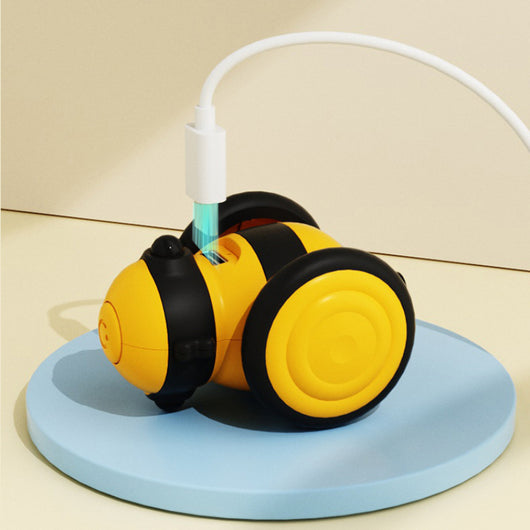 Juguete Interactivo Eléctrico para Gatos - Abejita Móvil con Plumas y Movimiento Aleatorio - Image 9