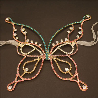 Máscara de Mariposa con Cristales Brillantes para Fiestas y Eventos - Image 7