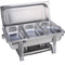Calentador de Buffet Cuadrado en Acero Inoxidable con Tapa
