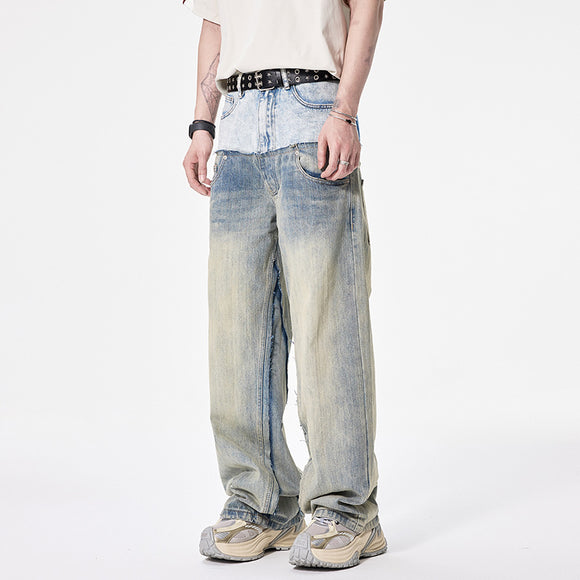 Pantalones Denim Rectos Oversize para Hombre