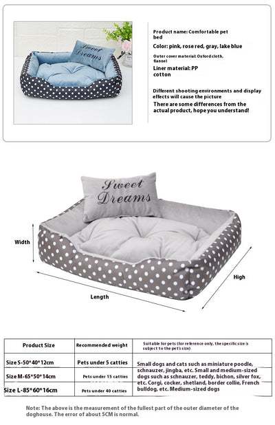 Cama Estampada de Cuatro Estaciones para Perros Pequeños - Image 14