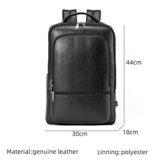 Mochila Ejecutiva de Cuero con Carga USB y Gran Capacidad - Image 2