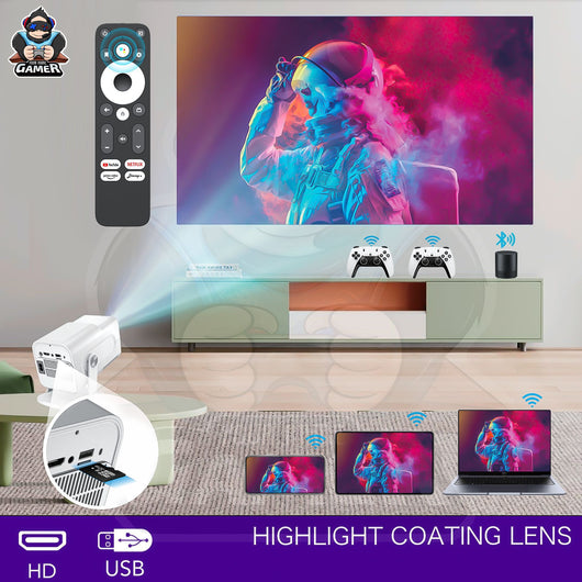 Consola de Juegos Android con Proyector 4K, WiFi y Control Inalámbrico - Image 4