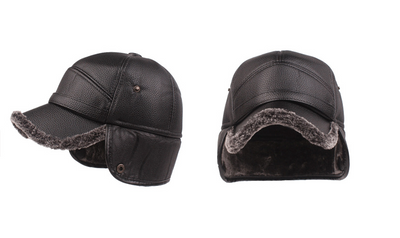 Gorro de Cuero Grueso para Invierno con Protección de Orejas - Image 11