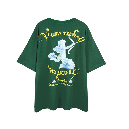 Playera Vintage Ángel con Estampado de Letras para Hombre - Image 7