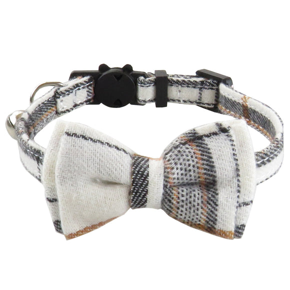 Collar Bandana con Moño para Gatos - Ajustable con Cierre de Seguridad