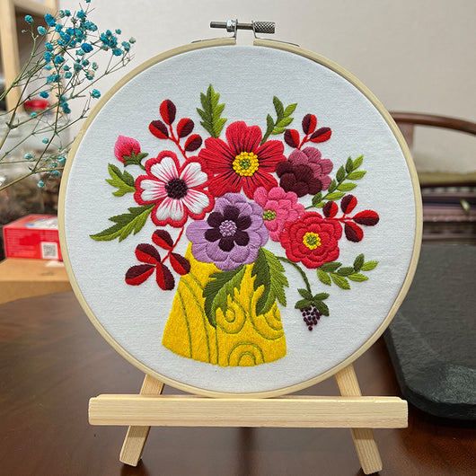 Kit de Costura para Cuadro Tridimensional con Flores Artesanales - Image 14