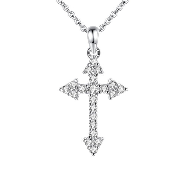 Collar Cruz de Plata 925 con Diamantes Completos - Image 3
