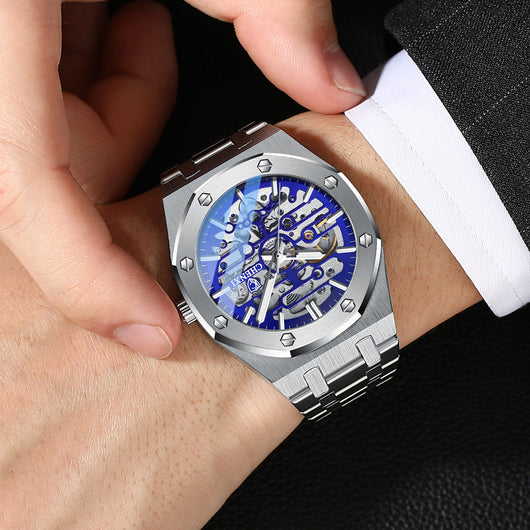 Reloj Automático Esqueleto para Hombre - Diseño Mecánico Visible