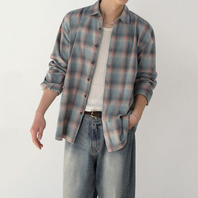 Camisa de Manga Larga con Contraste de Colores para Hombre - Image 3