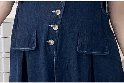 Conjunto de Dos Piezas: Falda Denim con Chaleco y Camiseta Base Talla Grande - Image 12